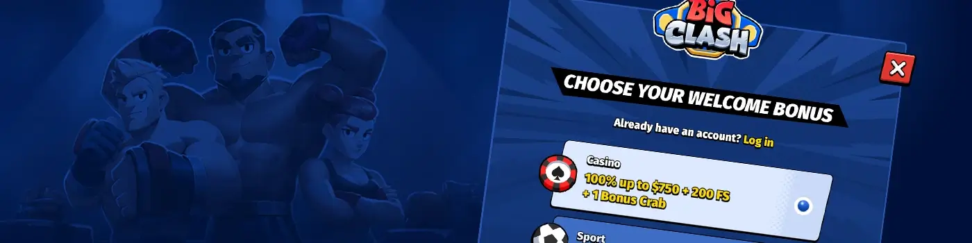 Registro en BigClash Casino.